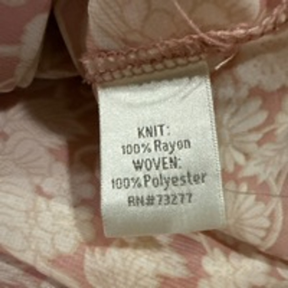 Women's Lauren Conrad Top XL Pink Floral - Picture 8 of 9